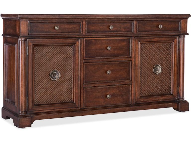 Hooker Furniture Casual Dining Charleston Two Door-Six Drawer Buffet 6750-75902-85 at Norwood Furniture