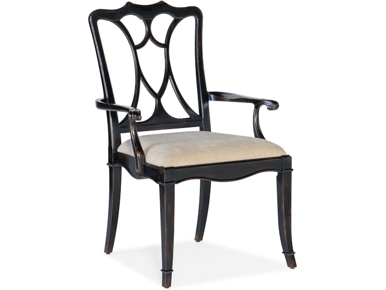 Hooker Furniture Casual Dining Charleston Upholstered Seat Arm Chair-2 per carton/price ea 6750-75300-97 at Norwood Furniture