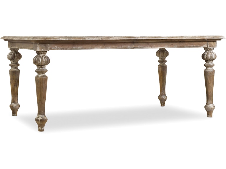 Hooker Furniture Casual Dining Chatelet Rectangle Leg Dining Table with Two 18'' Leaves 5300-75200 at Norwood Furniture
