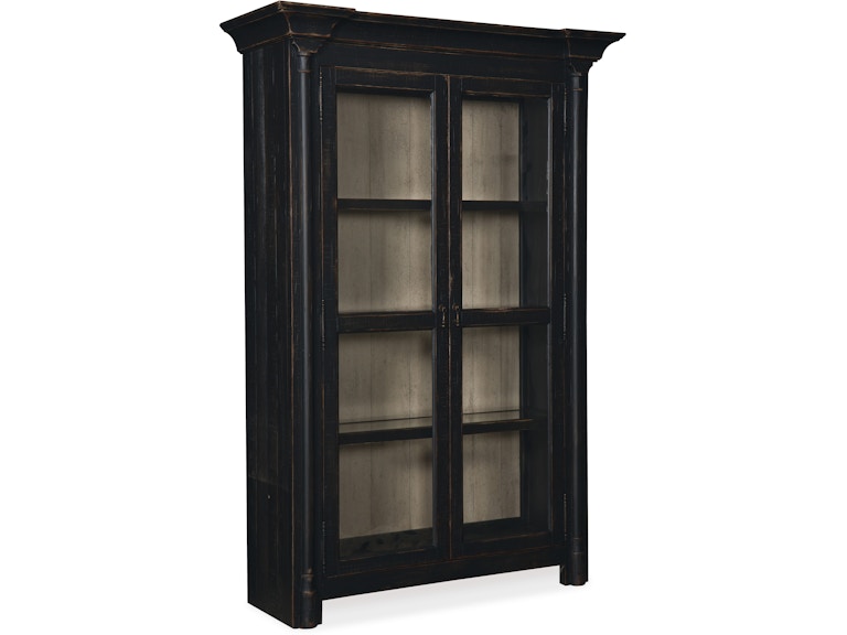 Hooker Furniture Casual Dining Ciao Bella Display Cabinet- Black 5805-75906-99 at Norwood Furniture