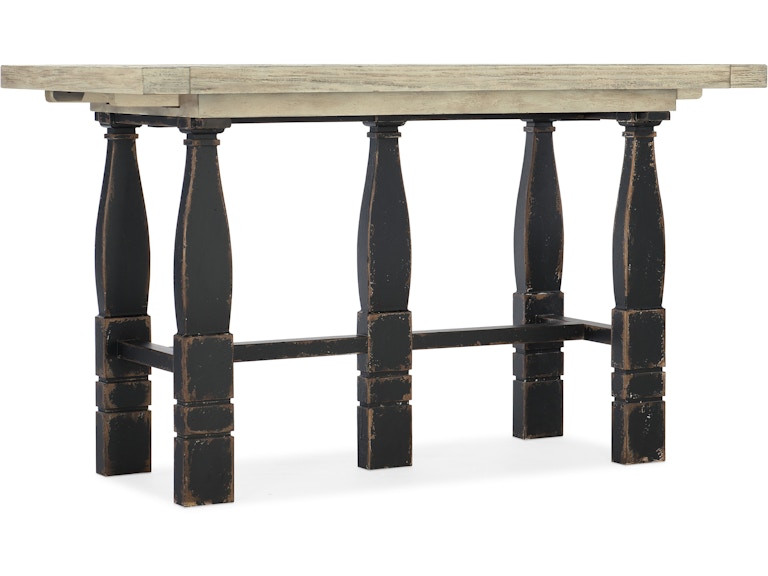 Hooker Furniture Casual Dining Ciao Bella Friendship Table- Flaky White/Black 5805-75206-80 at Norwood Furniture