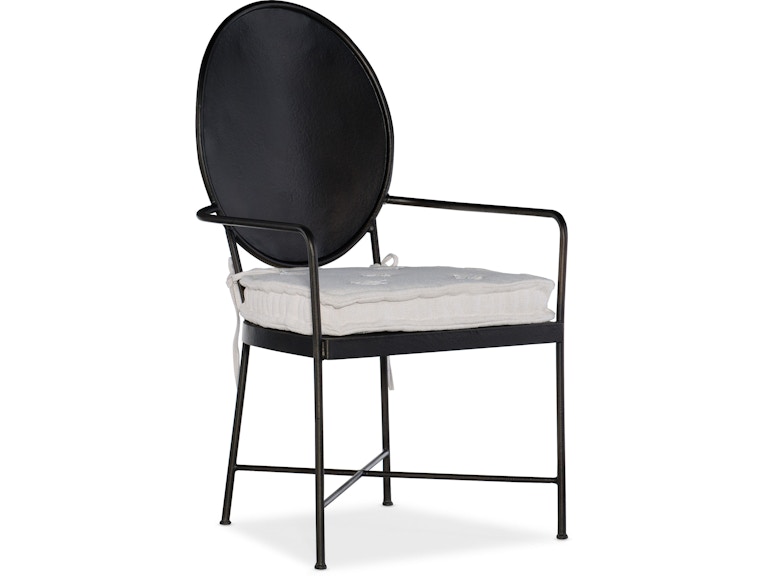 Hooker Furniture Casual Dining Ciao Bella Metal Arm Chair - 2 per carton/price ea 5805-75400-89 at Norwood Furniture