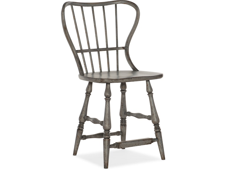 Hooker Furniture Casual Dining Ciao Bella Spindle Back Counter Stool-Speckled Gray 5805-75351-96 at Norwood Furniture