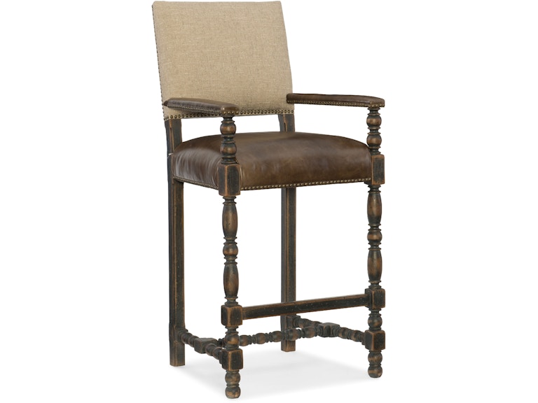Hooker Furniture Casual Dining Comfort Barstool 5960-20360-BLK at Norwood Furniture