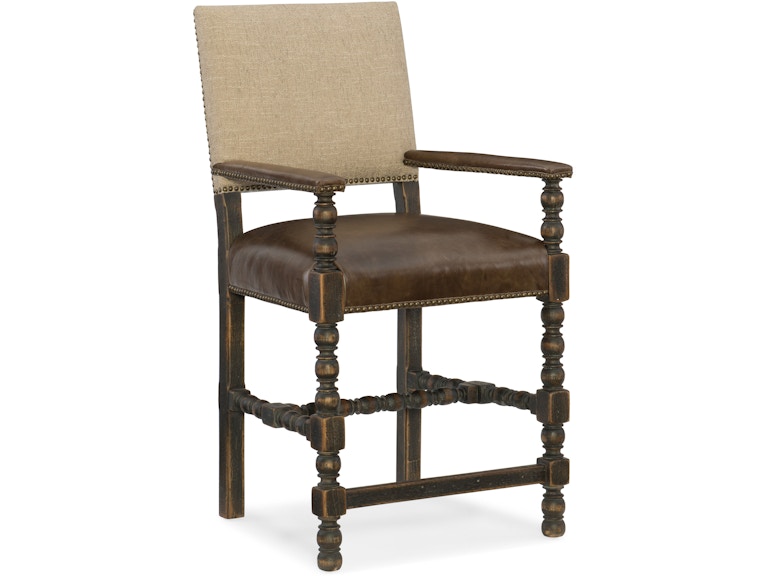 Hooker Furniture Casual Dining Comfort Counter Stool 5960-25350-BLK at Norwood Furniture