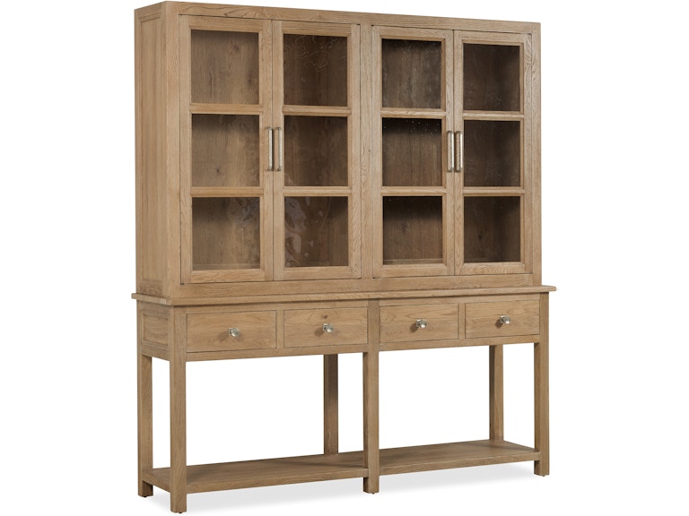 Hooker Furniture Casual Dining Driftwood Display Sideboard 6820-75900-80 at Norwood Furniture