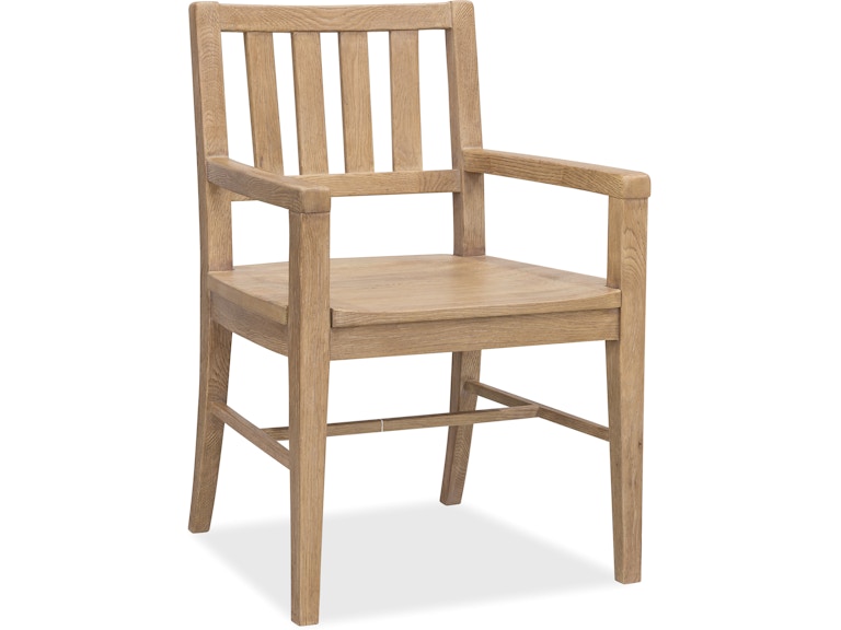 Hooker Furniture Casual Dining Driftwood Splatback Arm Chair 2 per carton -price ea 6820-75301-80 at Norwood Furniture