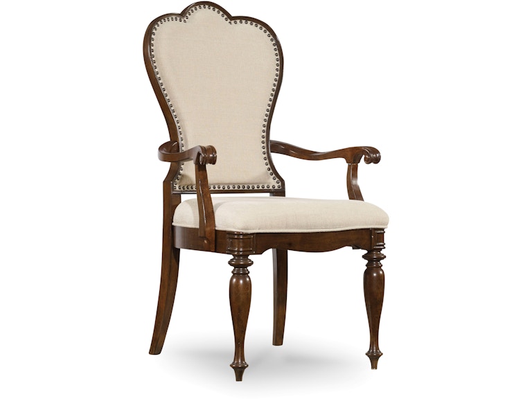 Hooker Furniture Casual Dining Leesburg Upholstered Arm Chair - 2 per carton/price ea 5381-75400 at Norwood Furniture