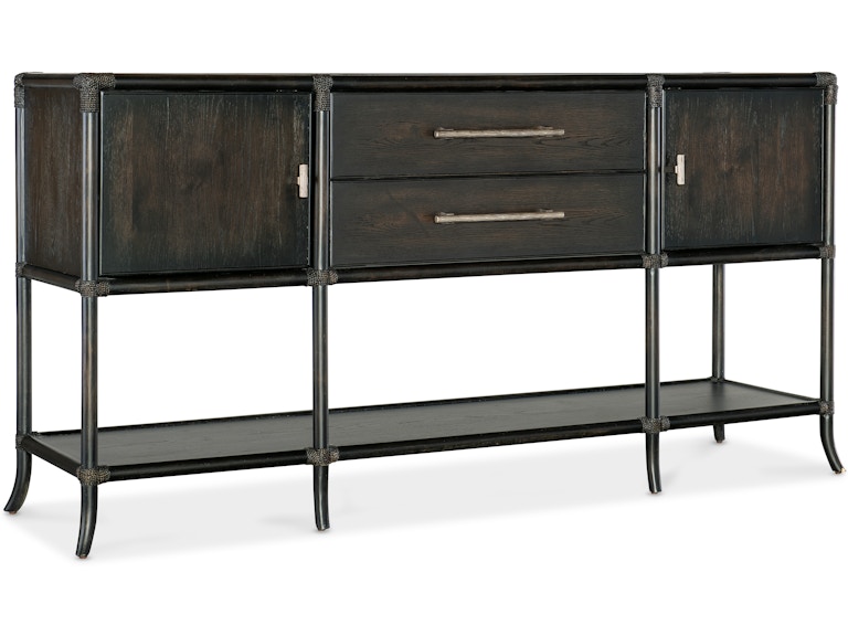 Hooker Furniture Casual Dining Retreat Pole Rattan Sideboard 6950-75917-99 at Norwood Furniture