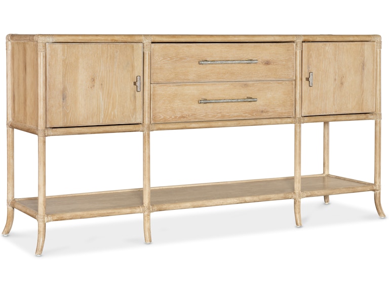 Hooker Furniture Casual Dining Retreat Pole Rattan Sideboard 6950-75917-80 at Norwood Furniture