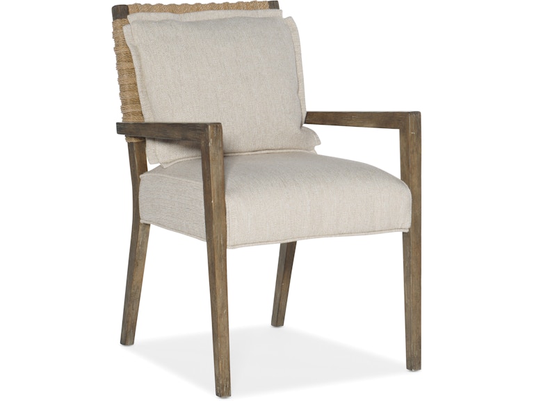 Hooker Furniture Casual Dining Sundance Woven Back Arm Chair-2 per ctn/price ea 6015-75301-89 at Norwood Furniture