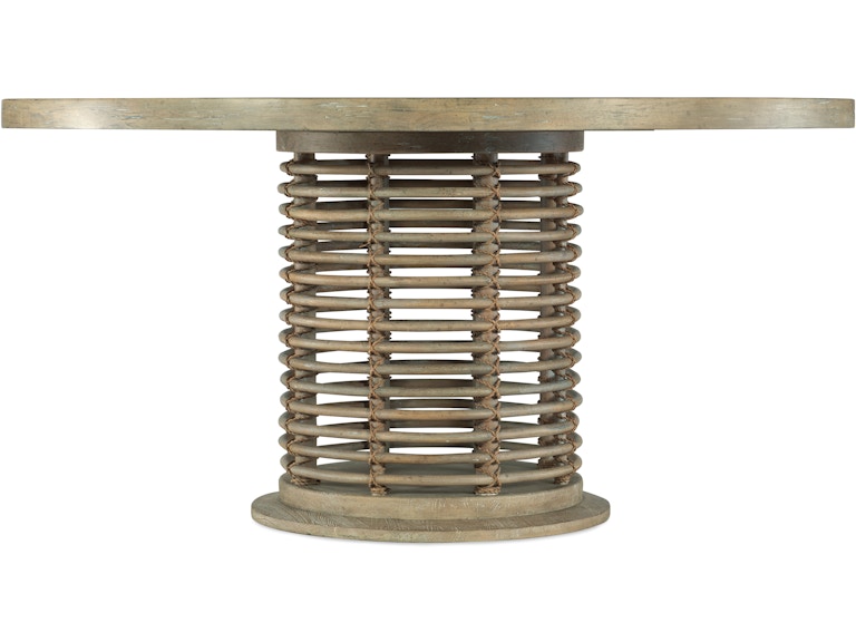 Hooker Furniture Casual Dining Surfrider 60in Rattan Round Dining Table 6015-75213-80 at Norwood Furniture