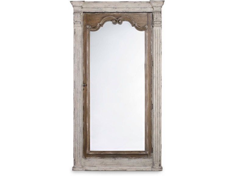Hooker Furniture Chatelet Floor Mirror w/Jewelry Armoire Storage 5351-50003 at Norwood Furniture