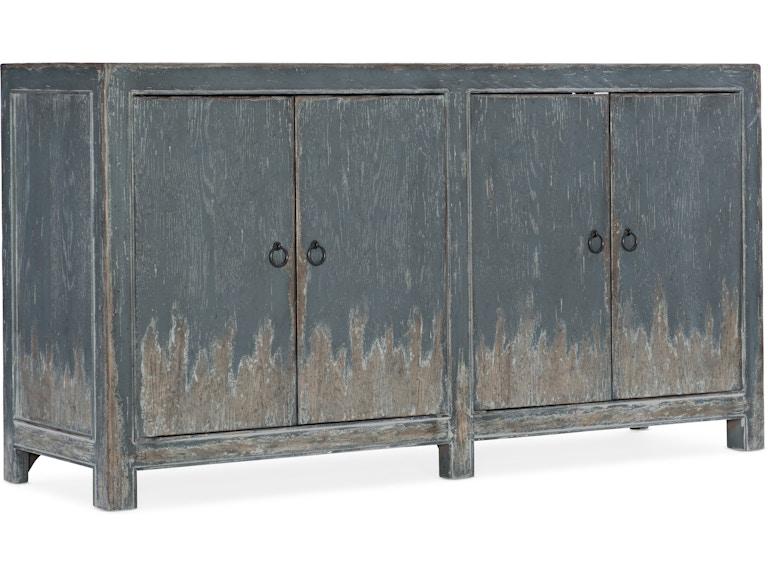 Hooker Furniture Home Entertainment Boheme Four Door Media Console 5750-55460-BLU at Norwood Furniture