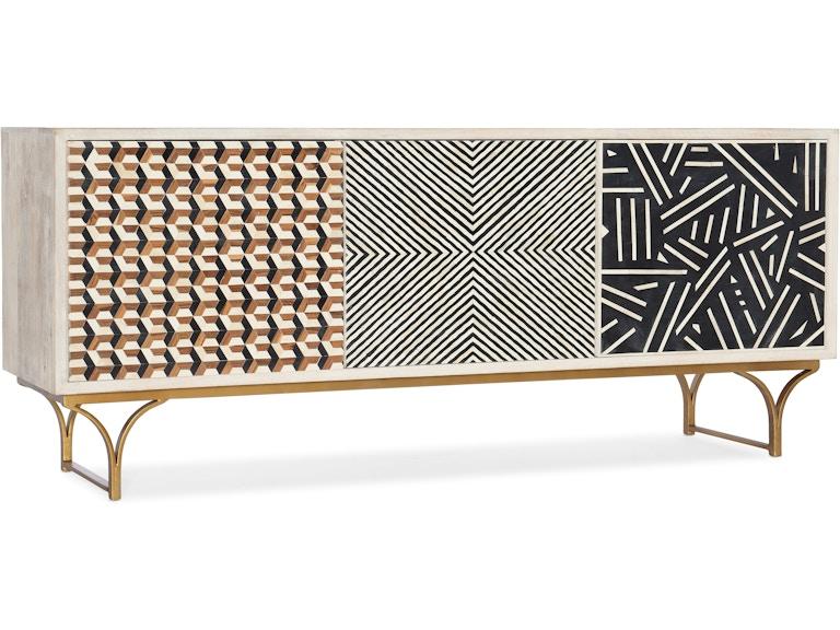 Hooker Furniture Home Entertainment Commerce & Market Jaiden Three Door Credenza 7228-55010-02 at Norwood Furniture