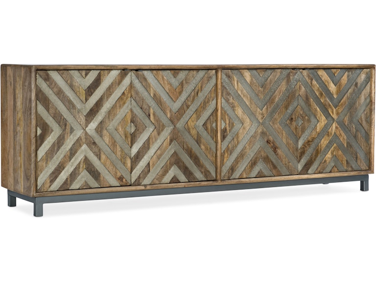 Hooker Furniture Home Entertainment Four-Door Entertainment Console 5649-55486-MWD at Norwood Furniture