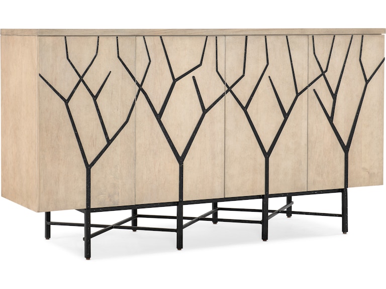Hooker Furniture Home Entertainment Melange Branched Four Door Entertainment Credenza 628-55042-05 at Norwood Furniture