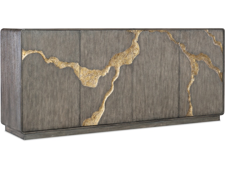 Hooker Furniture Home Entertainment Melange Fissured Entertainment Credenza 628-55068-89 at Norwood Furniture
