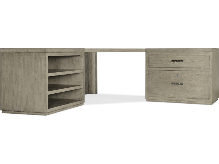 Hooker Furniture Home Office Linville Falls Corner Combo-2-36in Tops-Open and Lateral File 6150-10936-85 at Norwood Furniture