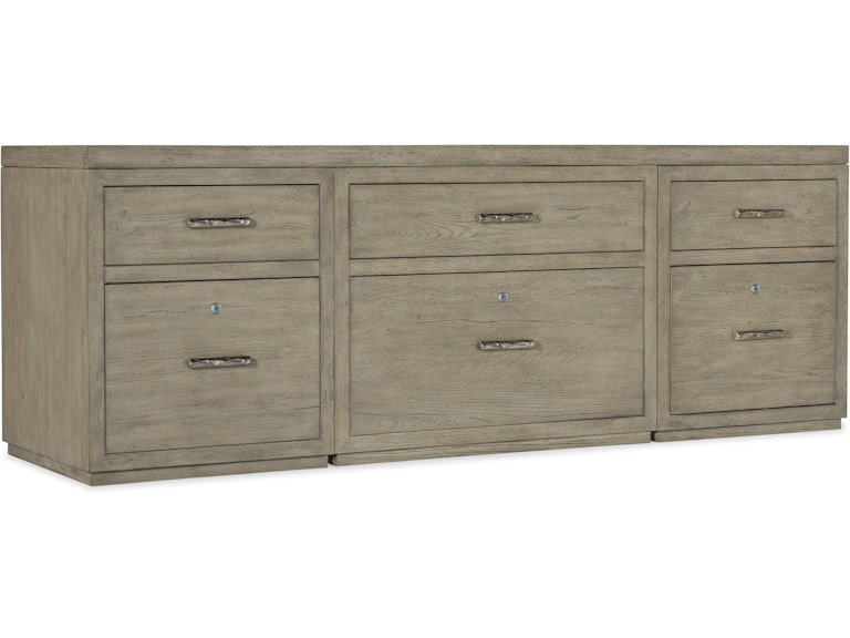 Hooker Furniture Home Office Linville Falls Credenza - 84in Top-2 Small Files and Lateral File 6150-10919-85 at Norwood Furniture