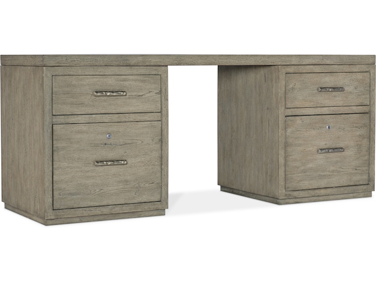 Hooker Furniture Home Office Linville Falls Desk - 72in Top-2 Small Files 6150-10904-85 at Norwood Furniture