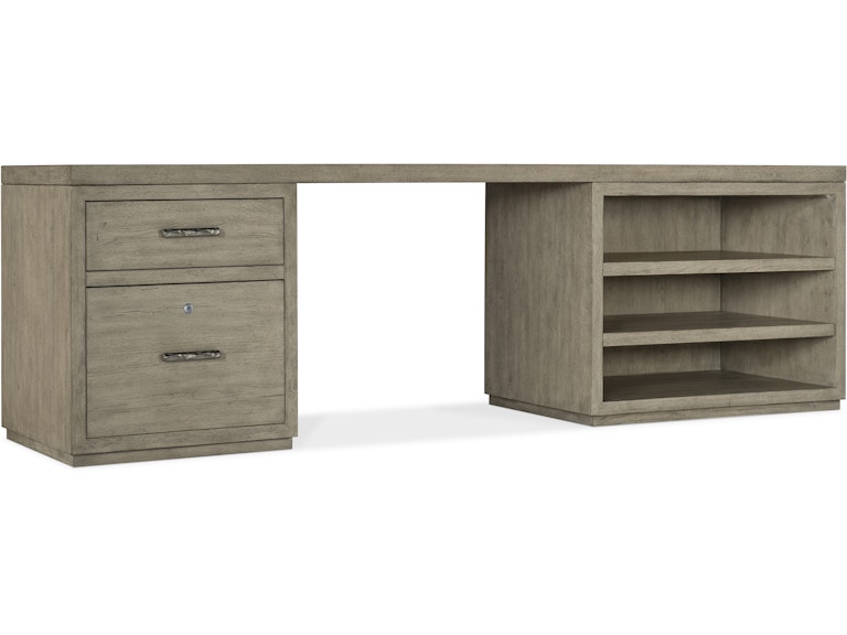 Hooker Furniture Home Office Linville Falls Desk - 96in Top-Small File and Open 6150-10922-85 at Norwood Furniture