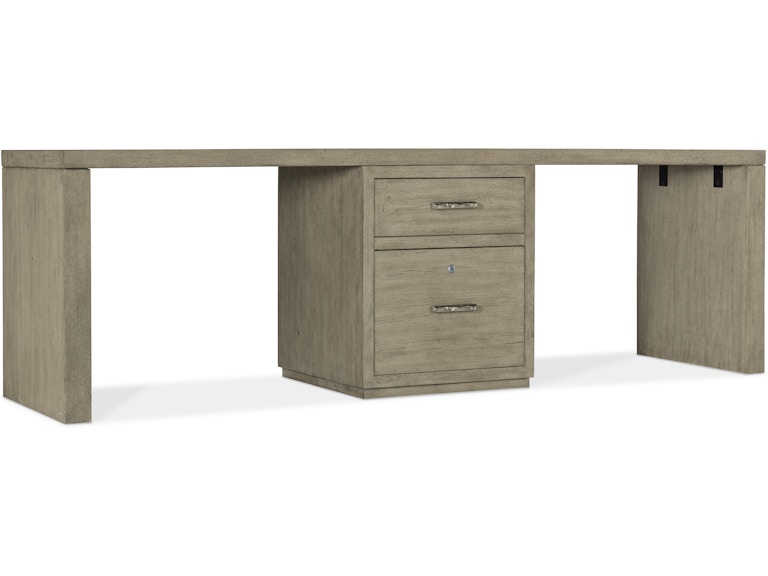 Hooker Furniture Home Office Linville Falls Desk - 96in Top-Small File and 2 Legs 6150-10924-85 at Norwood Furniture