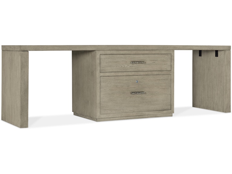 Hooker Furniture Home Office Linville Falls Desk - 96in Top-Lateral File and 2 Legs 6150-10926-85 at Norwood Furniture
