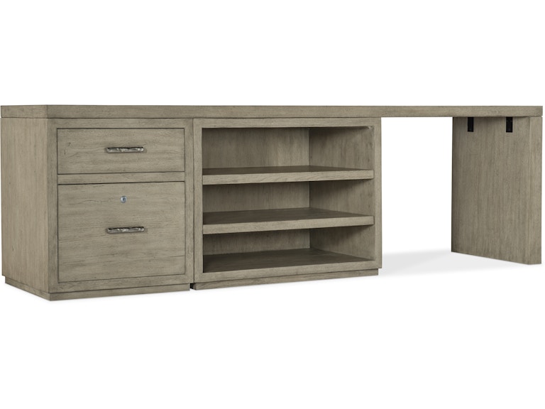 Hooker Furniture Home Office Linville Falls Desk - 96in Top-Small File-Open and Leg 6150-10927-85 at Norwood Furniture