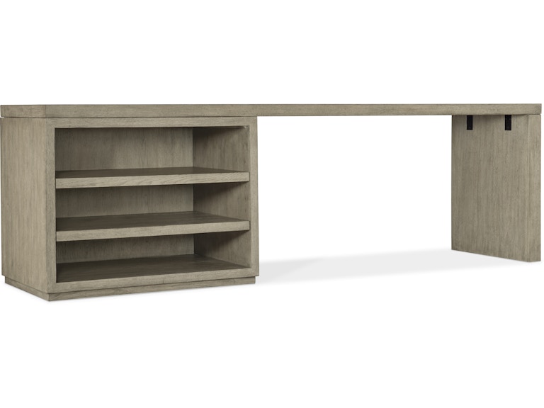 Hooker Furniture Home Office Linville Falls Desk - 96in Top-Open Desk Cabinet and 1 Leg 6150-10947-85 at Norwood Furniture