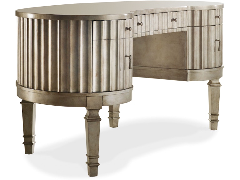 Hooker Furniture Home Office Melange Fluted Kidney Desk 638-10006 at Norwood Furniture