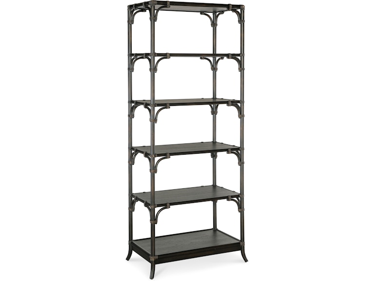 Hooker Furniture Home Office Retreat Pole Rattan Bookcase 6950-10445-99 at Norwood Furniture