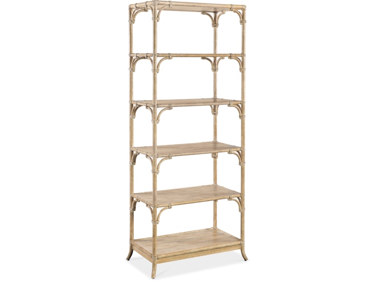 Hooker Furniture Home Office Retreat Pole Rattan Bookcase 6950-10445-80 at Norwood Furniture