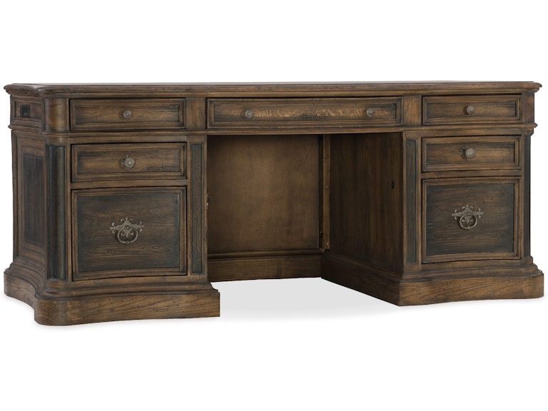 Hooker Furniture Home Office St. Hedwig Executive Desk 5960-10563-MULTI At Norwood Furniture