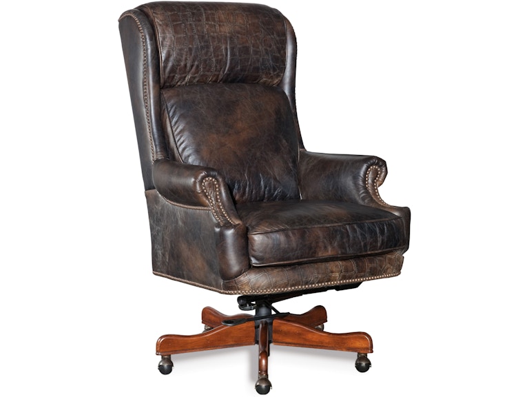 Hooker Furniture Home Office Tucker Executive Swivel Tilt Chair EC378-089 at Norwood Furniture