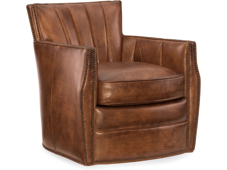 Hooker Furniture Living Room Carson Swivel Club Chair CC492-SW-086 at Norwood Furniture