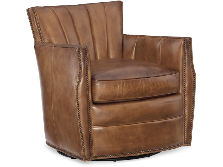 Hooker Furniture Living Room Carson Swivel Club Chair CC492-SW-083 at Norwood Furniture