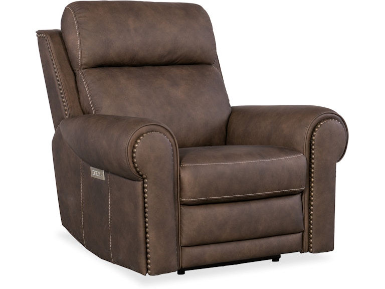 Hooker Furniture Living Room Duncan Power Recliner w/Power Headrest & Lumbar SS635-PHZL1-088 at Norwood Furniture