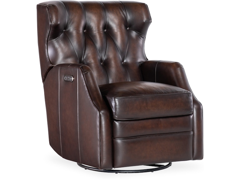 Hooker Furniture Living Room Henderson Power Swivel Glider Recliner RC806-PSWGL-088 at Norwood Furniture