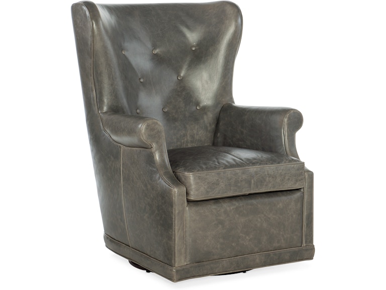 Hooker Furniture Living Room Mai Wing Swivel Club Chair CC536-SW-091 at Norwood Furniture