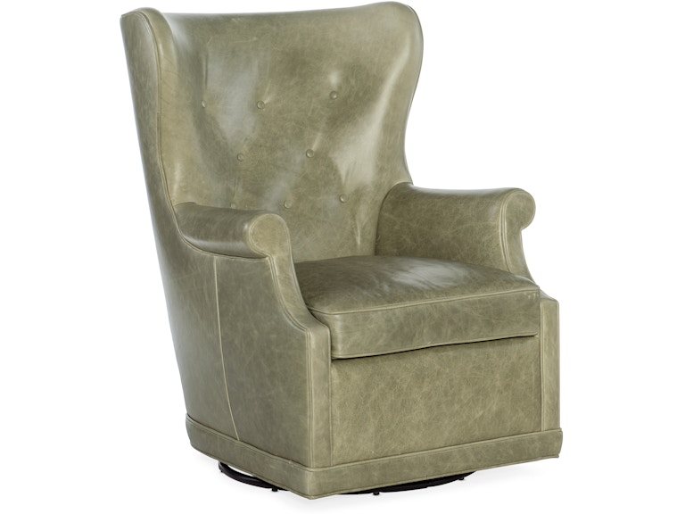 Hooker Furniture Living Room Mai Wing Swivel Club Chair CC536-SW-031 at Norwood Furniture