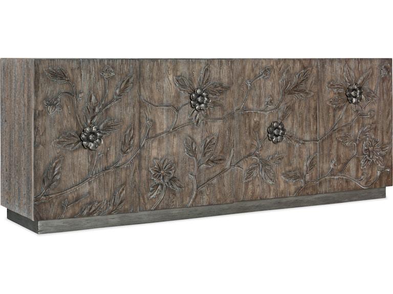 Hooker Furniture Living Room Melange Florence Four Door Credenza 628-85103-85 at Norwood Furniture