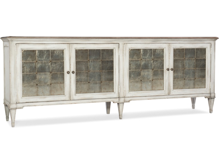 Hooker Furniture Living Room Melange Four-Door Credenza 1610-85006-WH at Norwood Furniture