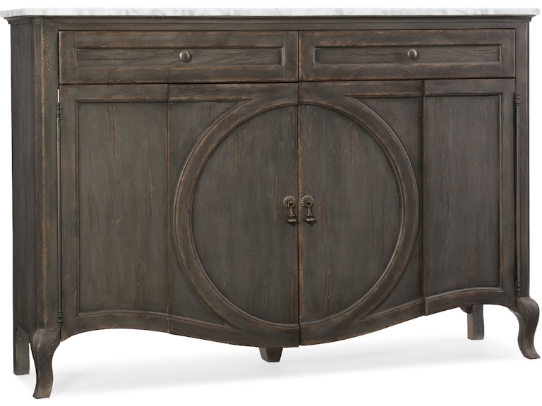 Hooker Furniture Living Room Melange Four-Door Two-Drawer Credenza 1610-85005-GRY at Norwood Furniture