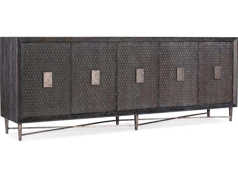 Hooker Furniture Living Room Melange Keenan Five Door Credenza 628-85106-96 at Norwood Furniture
