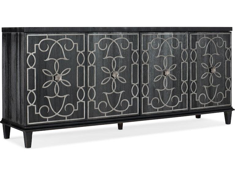 Hooker Furniture Living Room Melange Madeline Four Door Credenza 628-85104-99 at Norwood Furniture