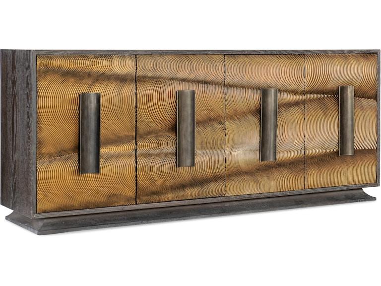 Hooker Furniture Living Room Melange Swaley Four Door Credenza 628-85633-15 at Norwood Furniture