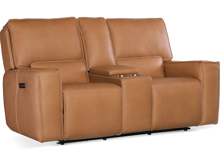Hooker Furniture Living Room Miles Zero Gravity PWR Console Loveseat w/PWR Headrest SS727-PHZC2-084 at Norwood Furniture