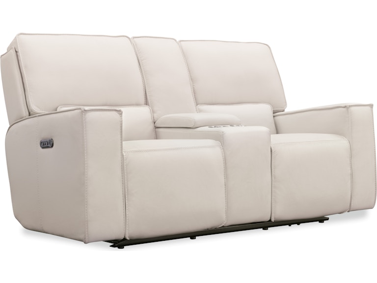 Hooker Furniture Living Room Miles Zero Gravity PWR Console Loveseat w/PWR Headrest SS727-PHZC2-001 at Norwood Furniture