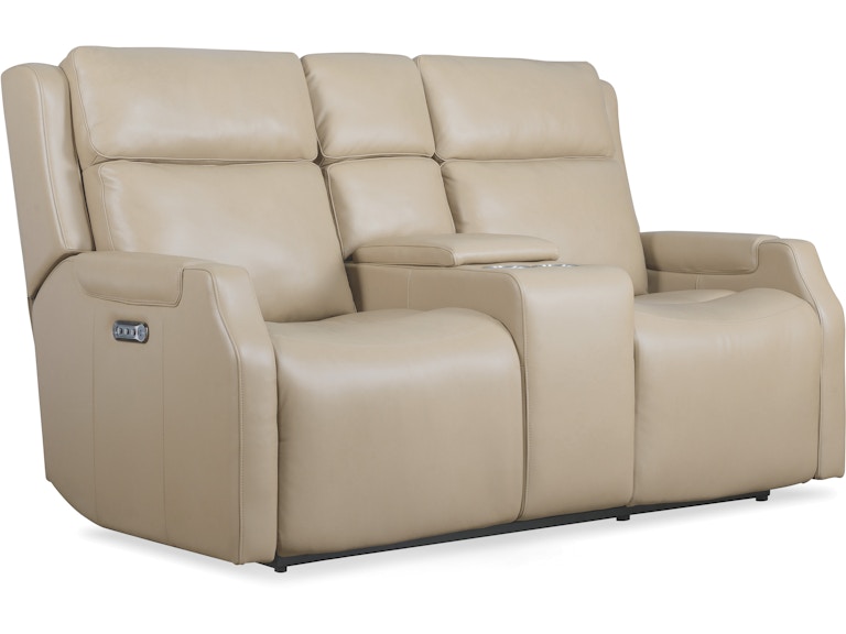 Hooker Furniture Living Room Nelson Zero Gravity Power Console Loveseat with Power Headrests and Lumbar SS836-PHZLC2-070 at Norwood Furniture